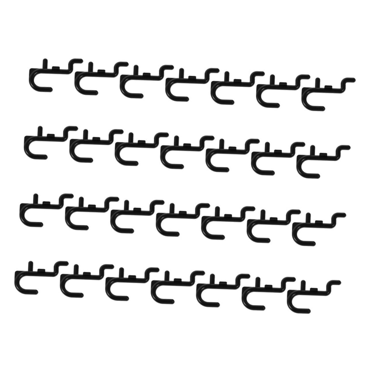 BUGUUYO Pegboard Storage Hooks 40 Pieces Plastic Hooks Tool Organizers for Wall for Hanging Tools Efficient Garage Organization