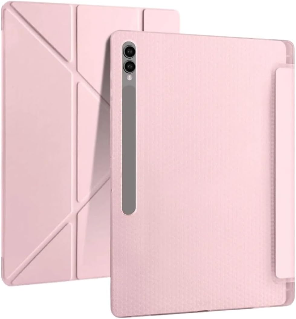 CONSTRAIN - Samsung ile uyumlu Galaxy Tab S10 / S9 Plus / S9 Fe Plus 12.4 Kılıf Kalem Bölmeli Katlanan Standlı Akıllı Kapak - Bej