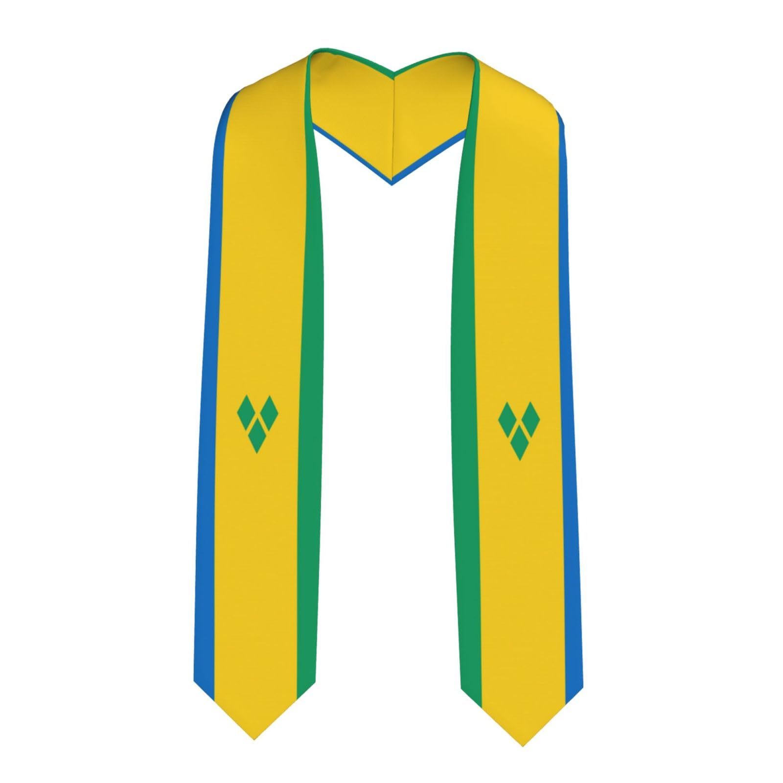 Sdfedg Unisex Sharp Corner Adult Graduation Stole Graduation Scarf Saint Vincent And The Grenadines Flag