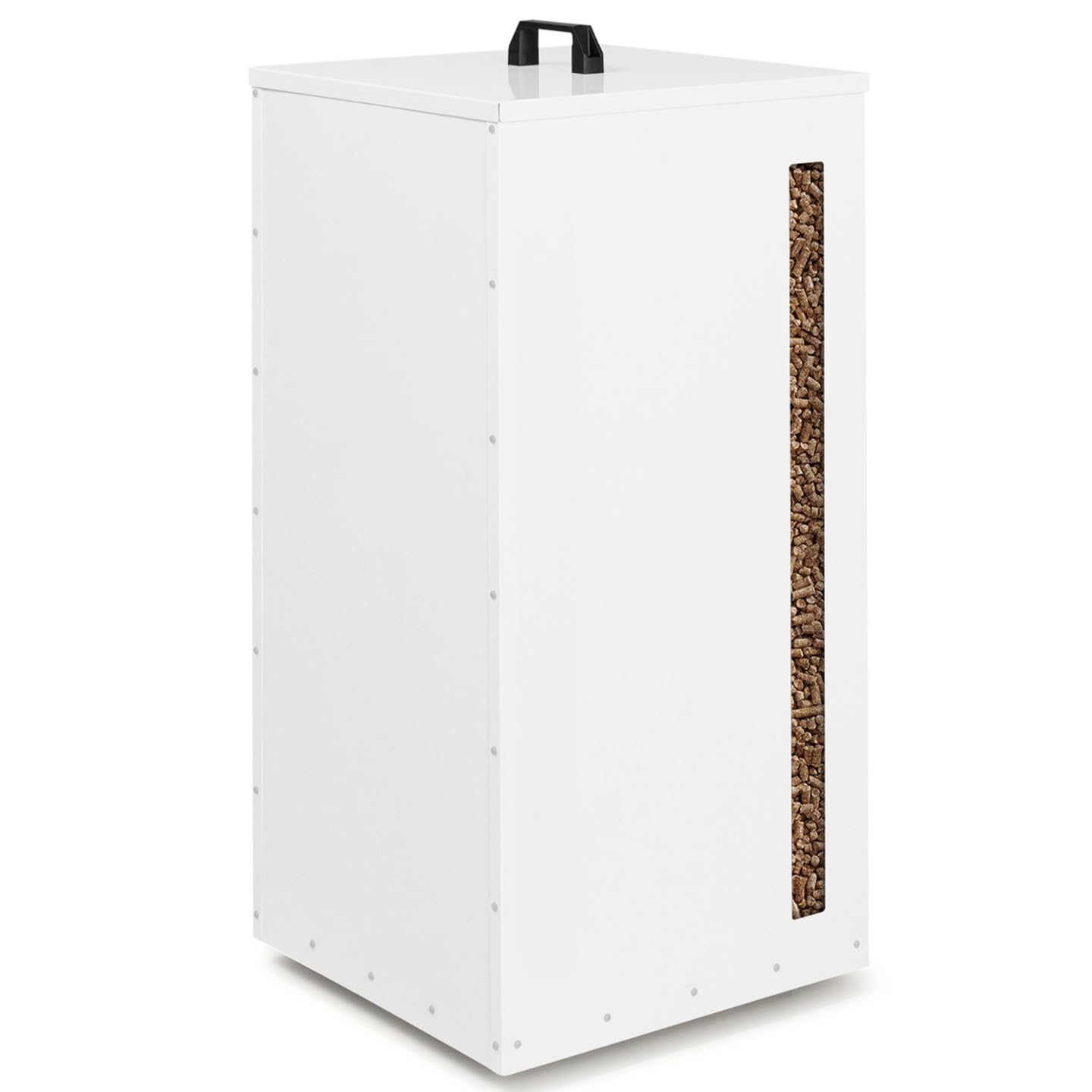 IDMarket - Réservoir à granulés 45 kg blanc rangement à pellets 36 x 36 x 76 cm
