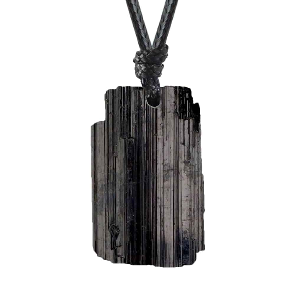 Natural Gemstone Pendant Necklace Healing Crystal Choker Necklace Raw Stone Necklace, Birthstone Necklace with Adjustable Rope for Women Men