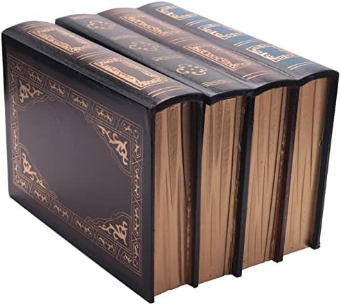 Jcevium Book Box Vintage Storage Props Book Jewelry Storage Packaging Study Book Ornaments Wooden Antique Decorative