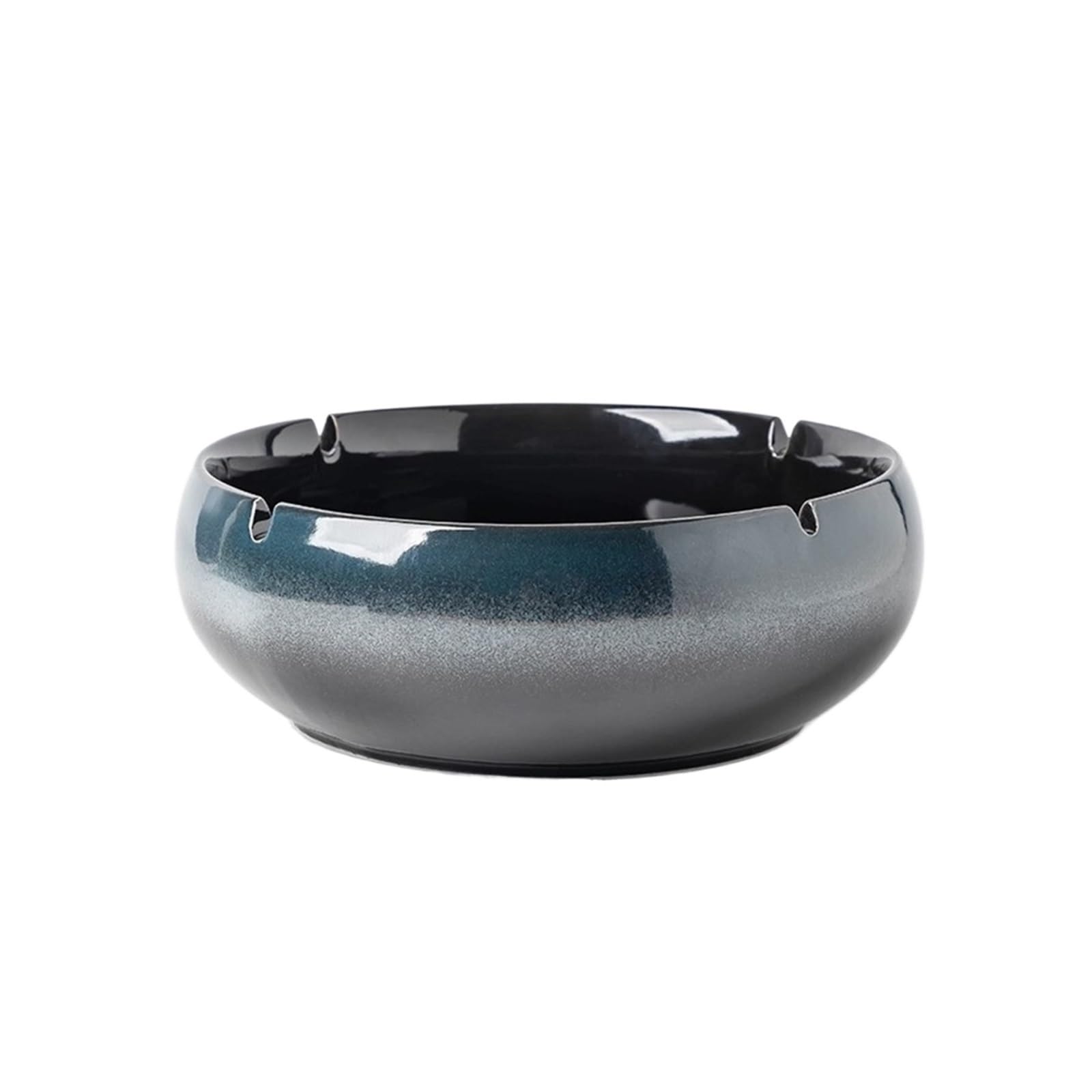 Cigarettes Ashtrays Glossy Gradient Ceramic Ashtray for Office Desk Decoration(Small)