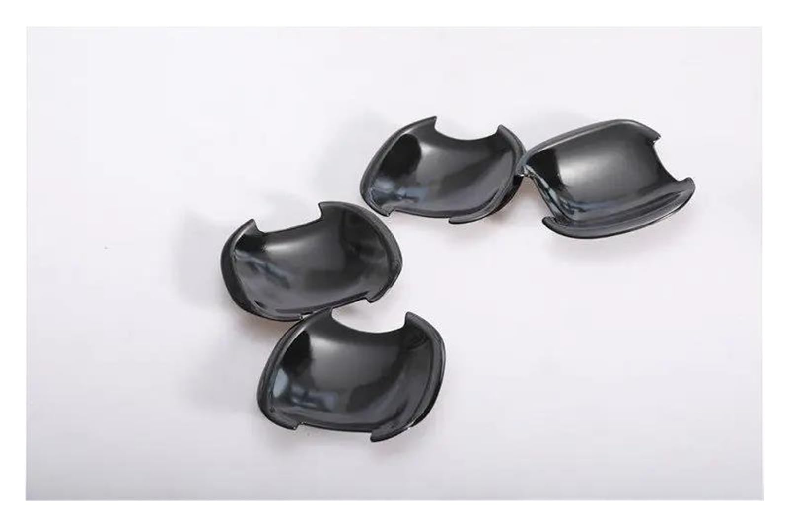 KJHOPY Glossy Black Carbon Fiber Car Door Handle Cover Decor Trim Stickers Styling for Kia for Rio 3 K2 2011-2016(Style 4)