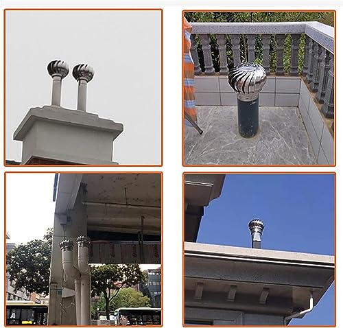 Cubierta de chimenea giratoria acero inoxidable 304 de alta resistencia 300mm 7
