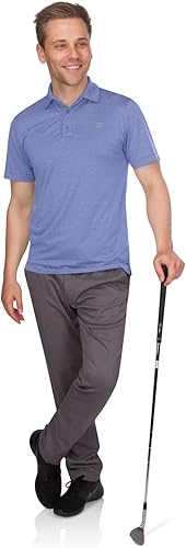 Miniatura 4 de Three Sixty Six Camisas de golf para hombre - Polo de secado rápido para hombre - Elástico en 4 direcciones y UPF 50