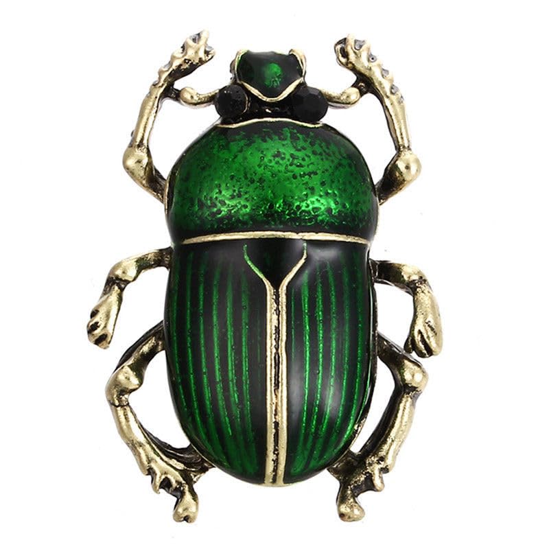 【アンティーク•ヴィンテージ】黄金虫ブローチ　コガネムシ　昆虫 アンティーク•ヴィンテージ】黄金虫ブローチコガネムシ昆虫 【公式通販】