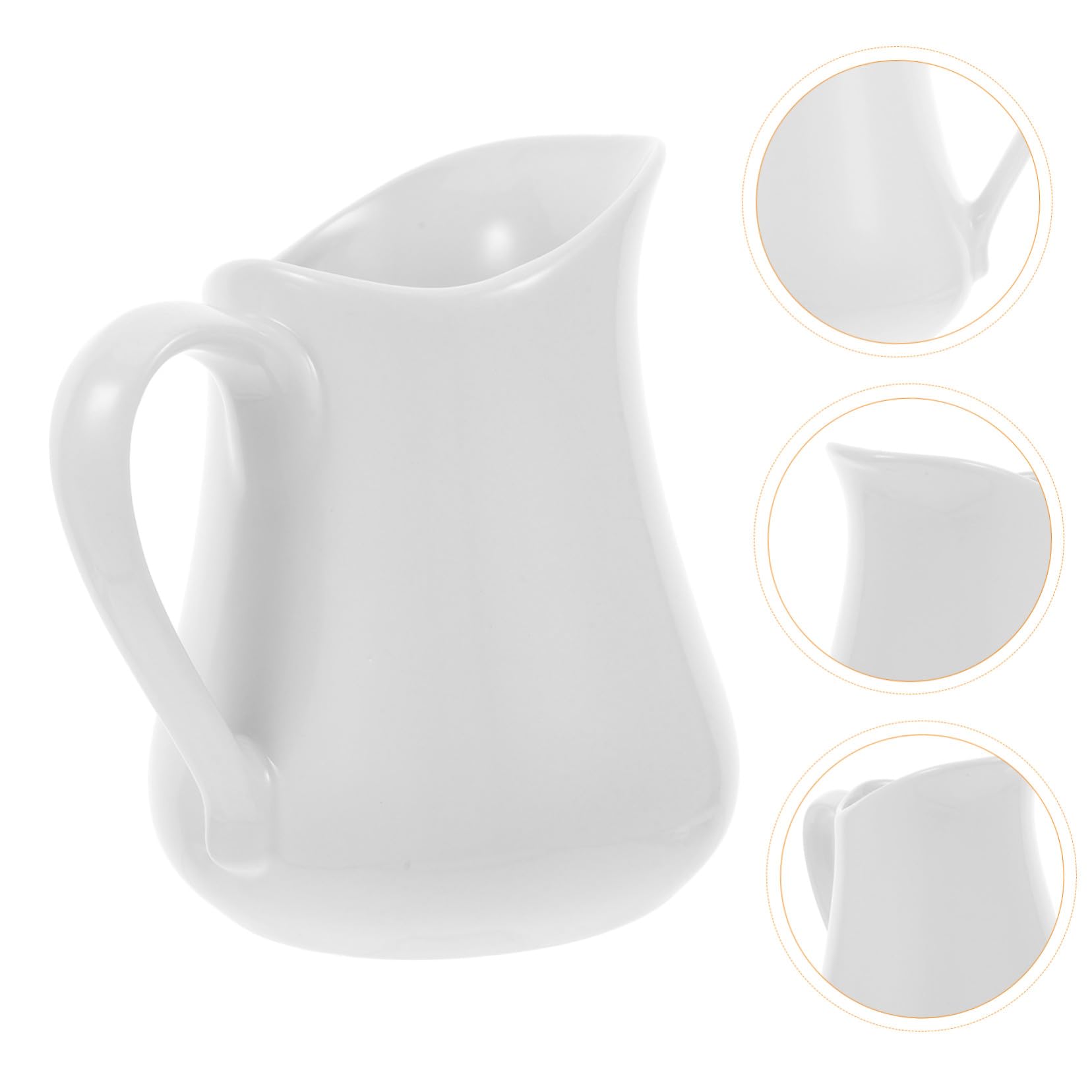 Anneome Brocca per Latte Bianca in Ceramica Manico Dispenser per caffè e tè Piccola Lattiera per Salse e Bevande