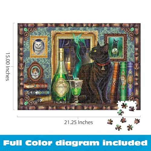 Ceaco – Absinthe – Lisa Parker – 500 Piece Foil-Finish Jigsaw Puzzle Colorful Puzzle for Adults – Precision-Cut Pieces, Beautiful Artwork, and Hours of Relaxing Fun