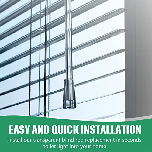 24 Inches 2 Pieces Blind Wand Vertical Blinds Replacement Parts Blind Rod With Hook And Grip Clear Plastic Blind Opener Long Window Blind Stick Tilt Rod #TOP5