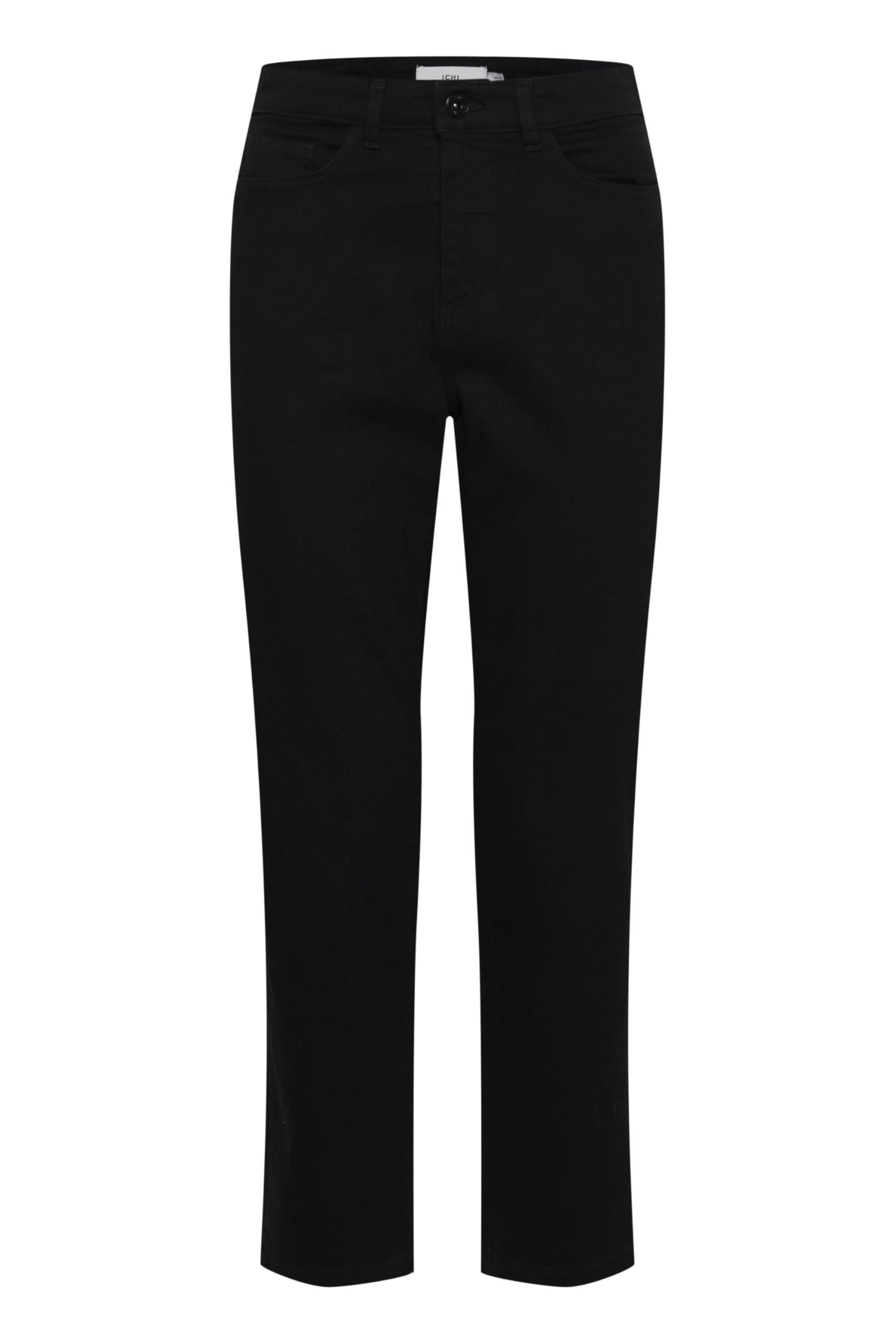 Ichi Women's Black Raven Cropped Jeans - Straight Fit Jeans - W30 - Jeans