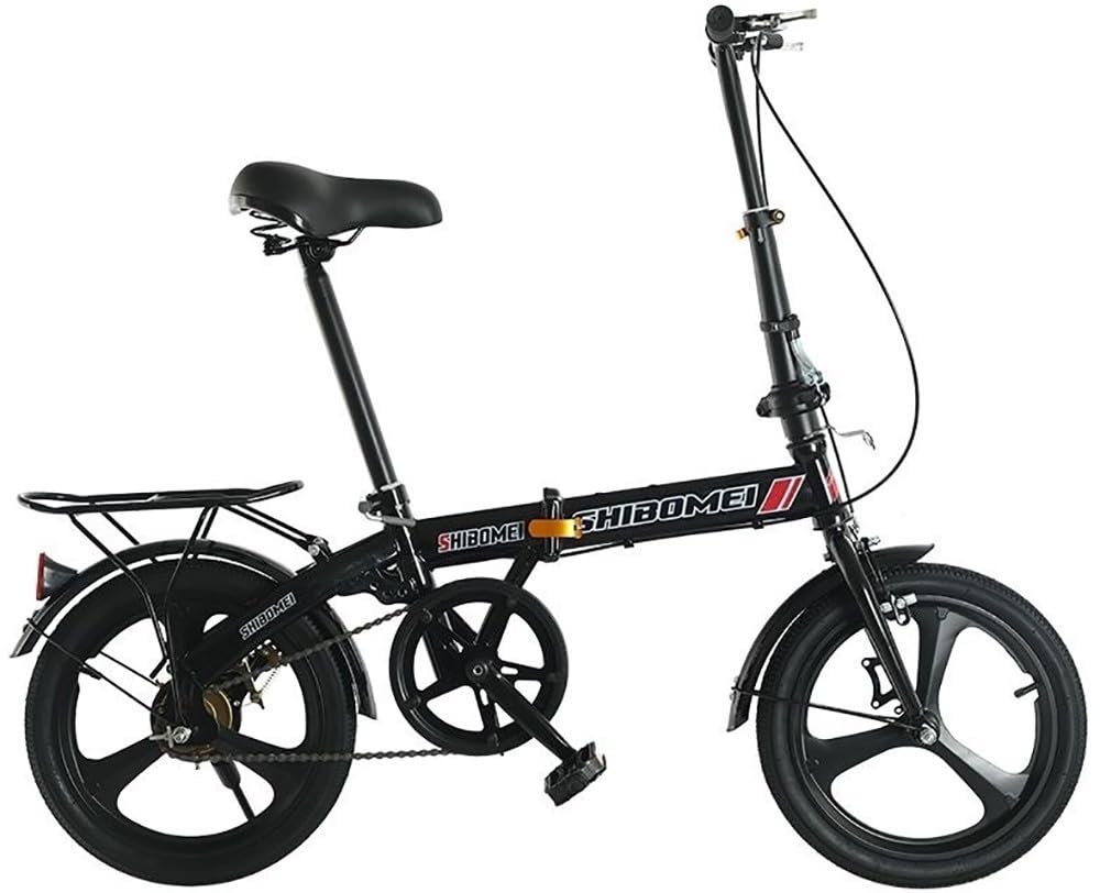 Bicicleta Plegable 16 Pulgadas, Mini Bicicleta Urbana Ultraligera, Capacidad Carga Máxima 150 Kg, Fácil Plegar En 10 Segundos. El Marco Está Hecho Acero Carbono Engrosado.