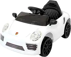 Carro Elétrico de Passeio Infantil com Luz Som e Controle Remoto (Branco)