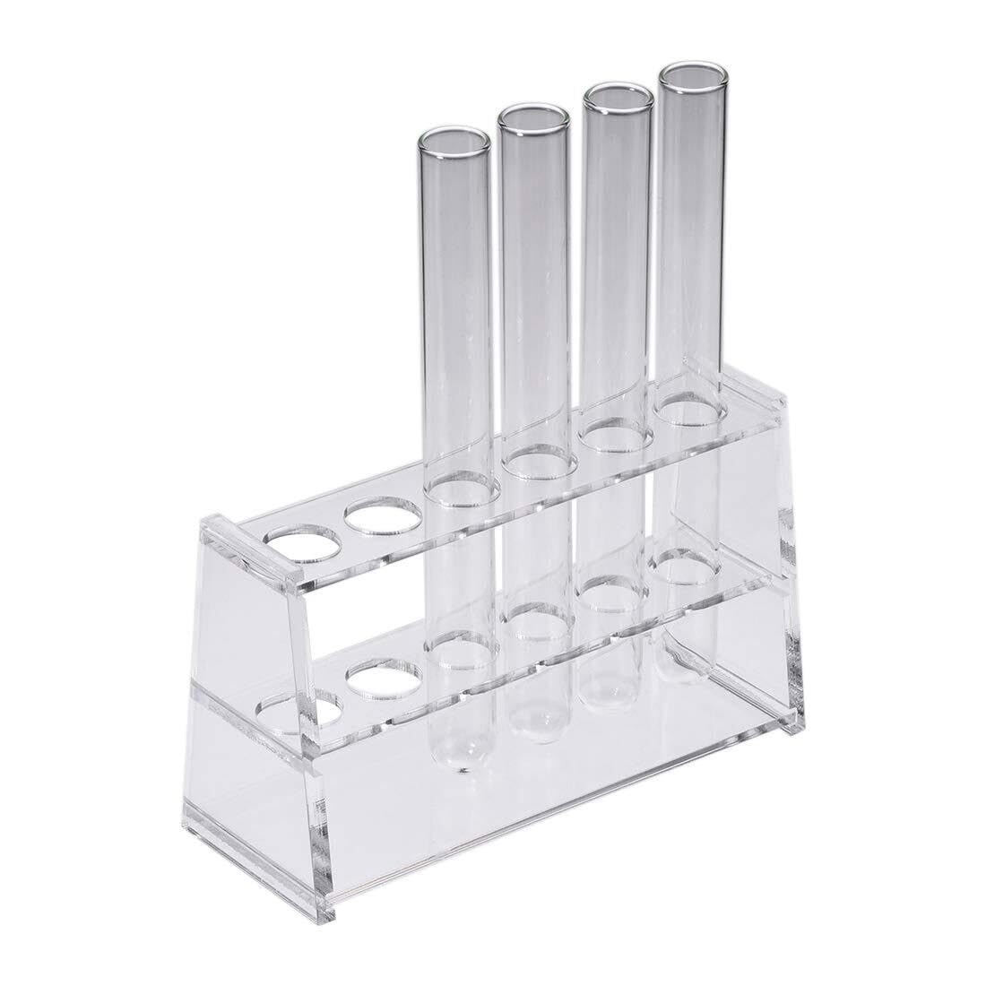 stojak na probówki do laboratorium, Stojak na probówki akrylowe w klasie, 6 dołków wirówkowe o pojemności 10 ml, przezroczysty, 5,35 x 2 3,15 cala