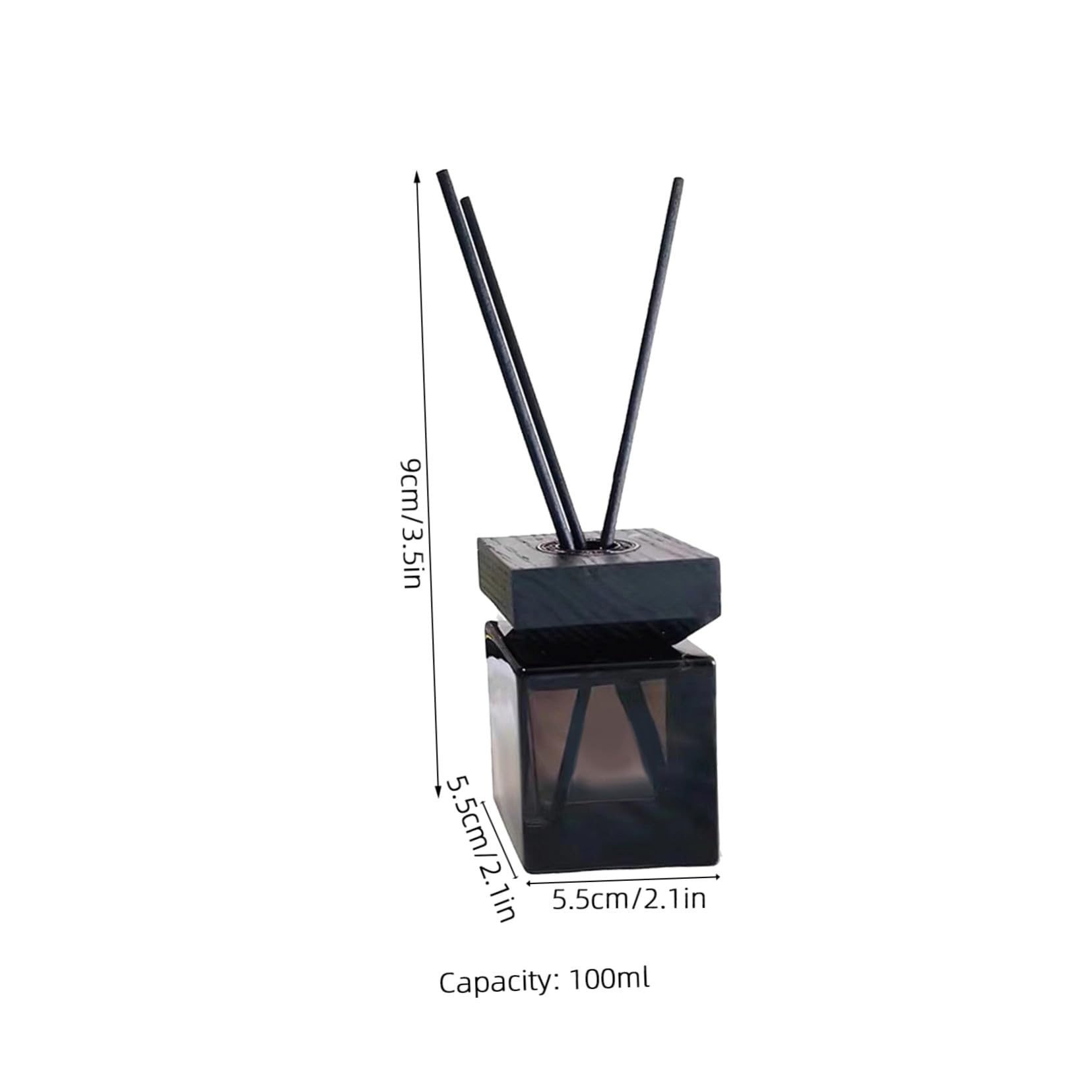 Homoyoyo 2 Set Bottiglia Diffusore Aroma Tappo in Legno di Frassino e Bastoncini in Rattan Contenitore Vuoto per Aromaterapia senza Fiamma Elegante e Sicuro per Casa e Ufficio