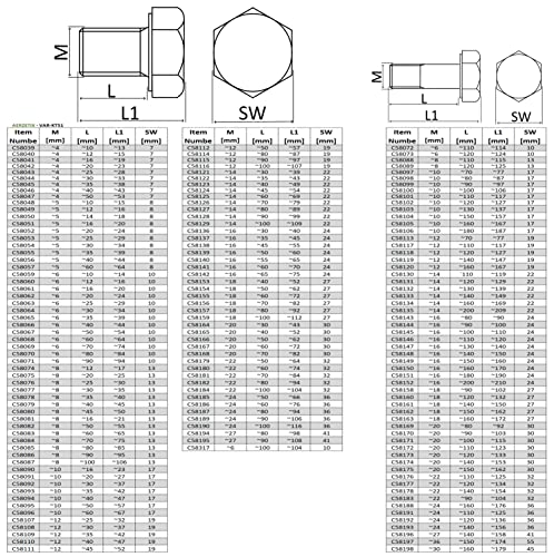 AERZETIX - C58104-10er-Satz Bolzen M10x150 mm Sechskantkopf 6-kant - verzinkter Stahl - metallschrauben montage