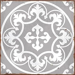LPS Pack of 10 STYLE 8 grey Victorian Moroccan retro traditional aged style Mosaic style tile transfers stickers bathroom kitchen stick on wall tile peel and stick