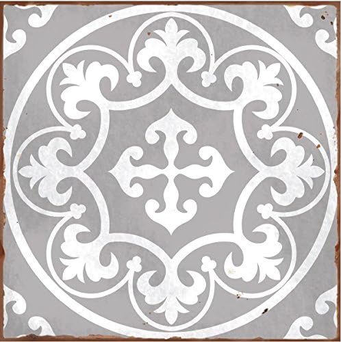 LPS Pack of 10 STYLE 8 grey Victorian Moroccan retro traditional aged style Mosaic style tile transfers stickers bathroom kitchen stick on wall tile peel and stick