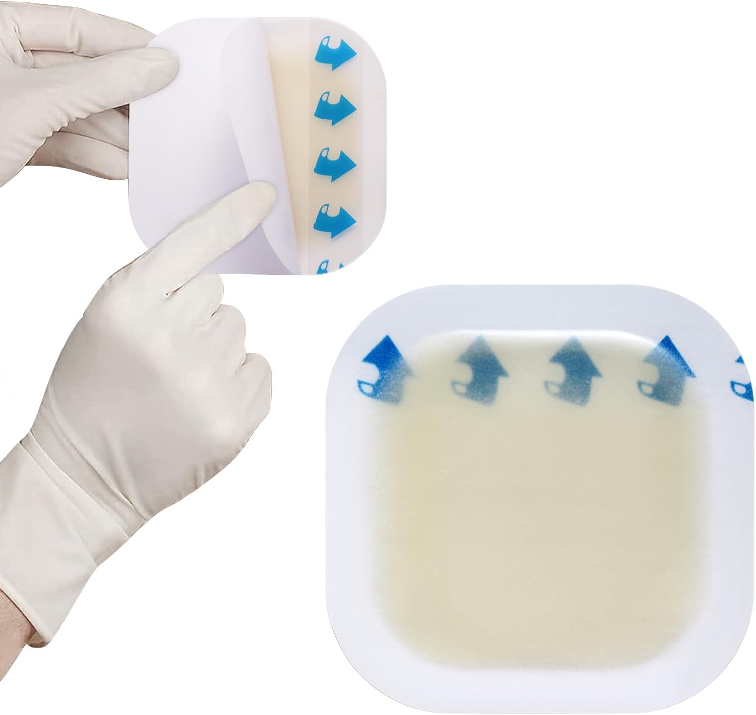 10 Pack Hydrocolloid Dressing 4x4 Inch Large Patch Bandages Self Adhesive Wound