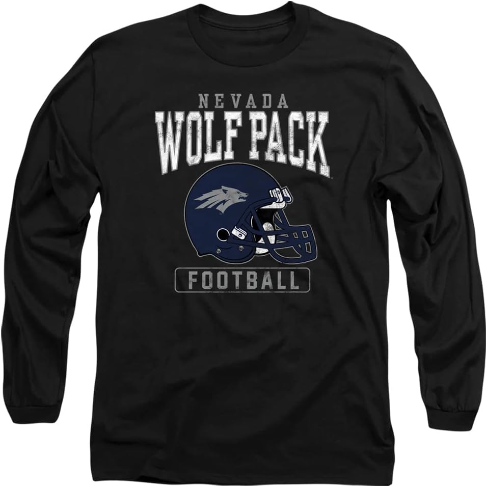 University of Nevada, Reno Official Football Helmet Unisex Adult Long-Sleeve T Shirt