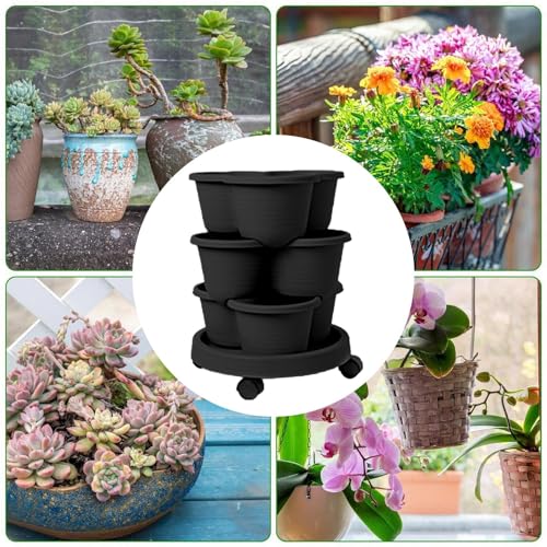 Tour de Jardin Vertical Intérieur : Pots Empilables pour Succulentes - 3