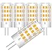 MZYOYO G4 LED Lampen,5W G4 LED Birne 3000K Warmweiß,12V AC/DC,G4 Stiftsockellampe,Ersatz für 35W Halogenlampen,350LM,360° Abstrahlwinkel,Kein Flackern,Nicht Dimmbar,5er Pack,Energieklasse F