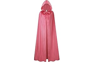 Mystical Pink Witch Cape: A Velvet Enchantment for Halloween Soirees