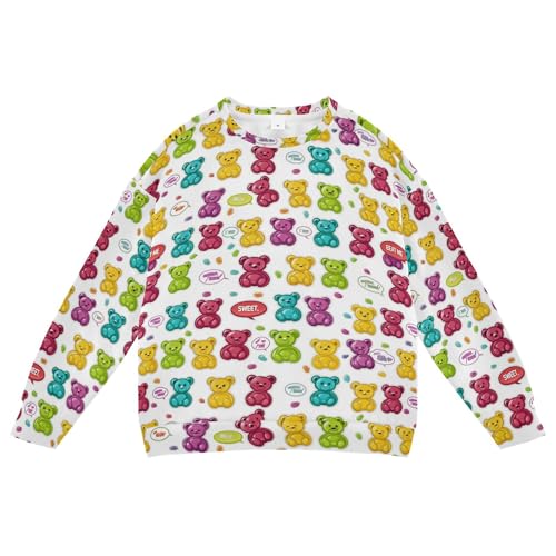 JUNZAN Bears with Bubbles Sweets Little Kids Hoodie Sweatshirt Crewneck Outerwear for Kids Camping 4T