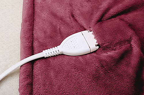 image for Marquess Heated Throw Electric Blanket， with 4 Heat Settings/Safety 