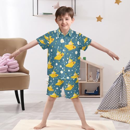 Image of Boccsty Red Strawberry Boy Summer Shorts Sets Hawaiian Toddler Boys T-Shirt & Pants 2 Pcs 3T-10T