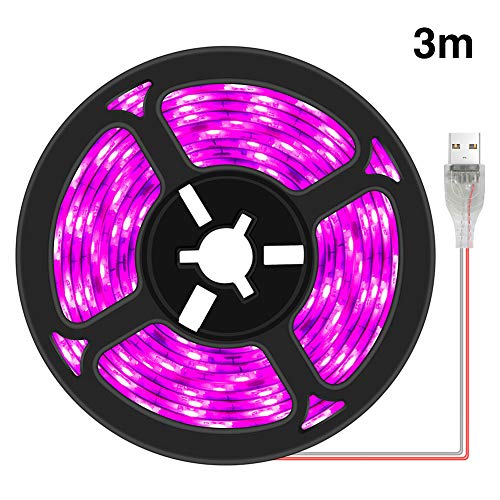 Calidaka 16038546364465 Plant Grow Light Strip 2835 Smd Ip66 Waterproof Full Spectrum Growing Lamp Plant Grow Led Light For Indoor Plants Greenhouse Aquarium Garden Flowers Veg Grow Light Usb Interface thumb #1