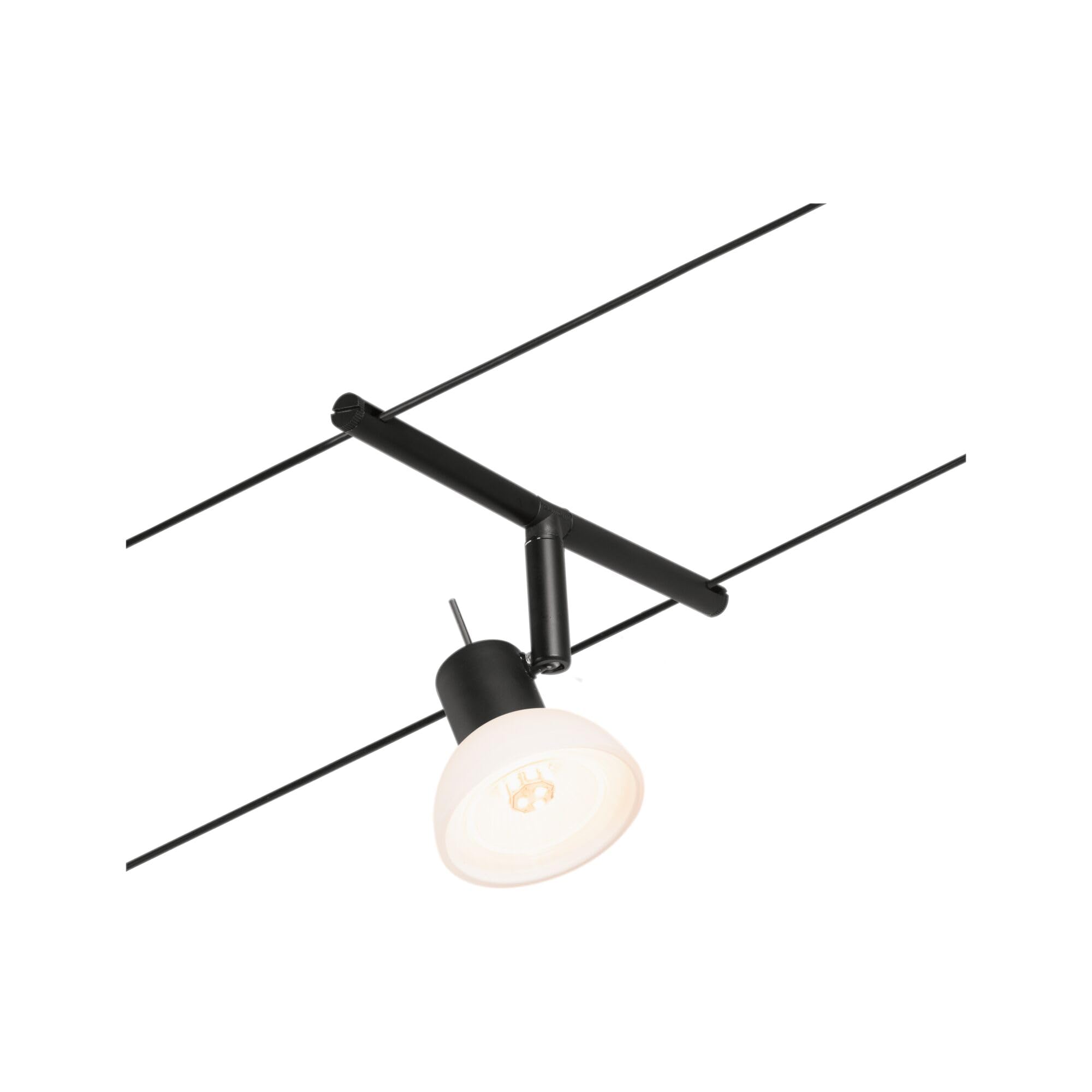 Paulmann 94451 CorDuo Système de Câbles Spot Sheela DC Individuel 10 watts max, Éclairage Extensible Noir Mat Matière Plastique GU5,3 Système de Câbles sans Ampoules