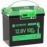 HYSINCERE 12V 100Ah LiFePO4 Lithium Battery Mini with 100A BMS (Pack of 1)