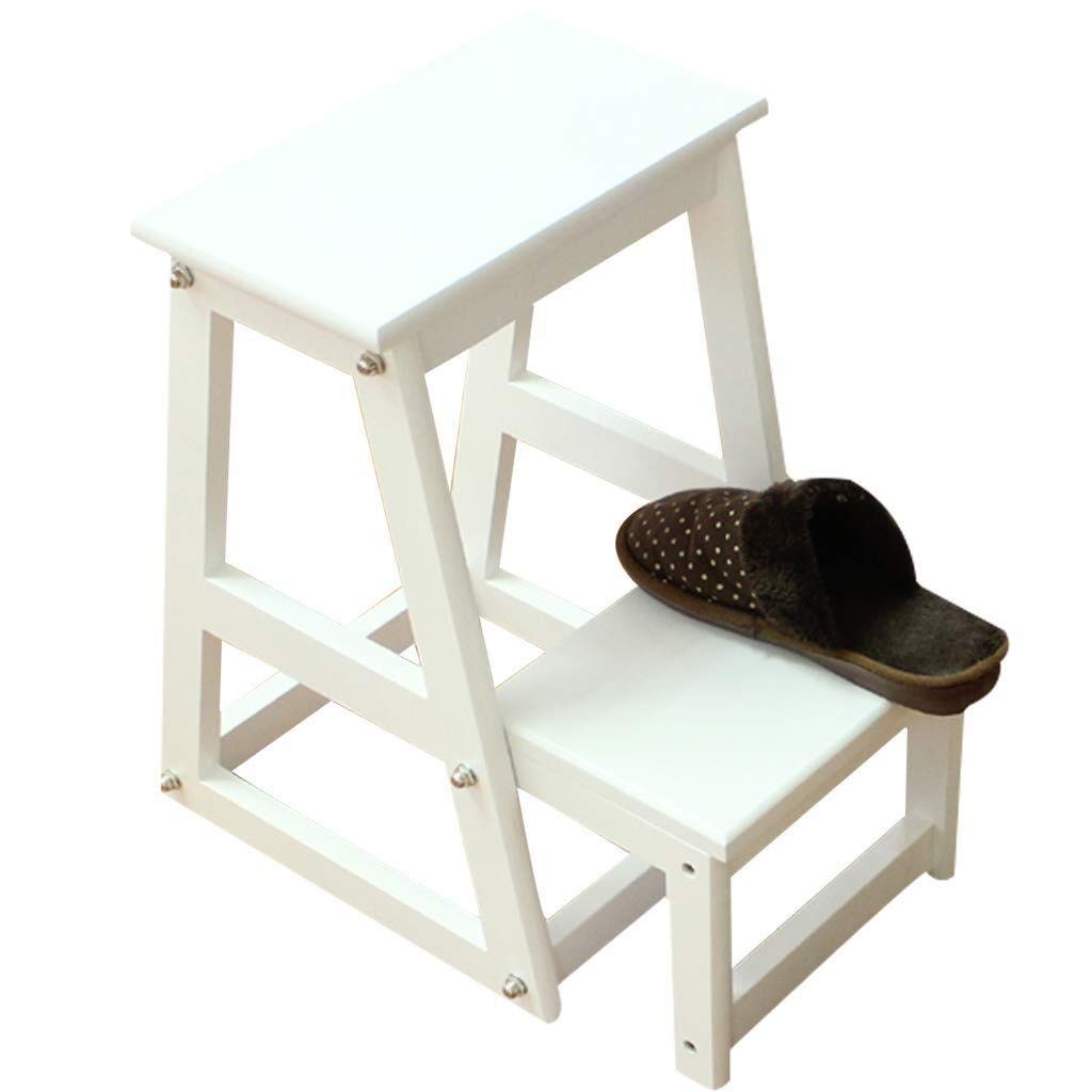 Taburete de madera plegable y multifunción para el hogar de diseño compacto