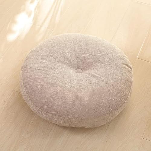 VIXDA Futon Rond Coussin De Sol Oreiller Pouf Jeter Maison Japonais Tatami Tapis Chaise Coussin 45x45x15 Cm