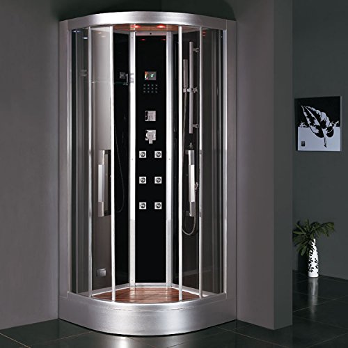 EAGO Dampfdusche DZ965F8 schwarz/ 90×90-2