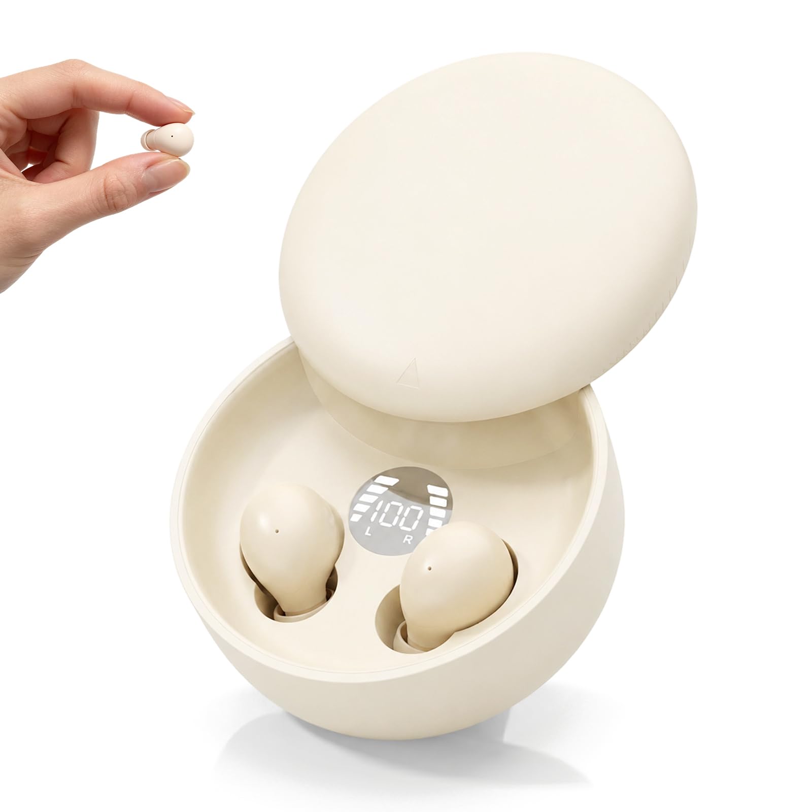 Yihou Piccoli mini auricolari invisibili, wireless, Bluetooth, nascosti, discreti, piccoli auricolari per il lavoro, piccoli auricolari a basso profilo, micro auricolari invisibili per piccoli canali