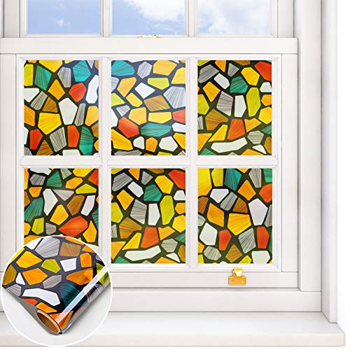Vinilo decorativo colorido para ventanas 15.7x118 pulgadas
