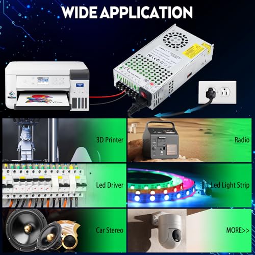 Image of VAYALT DC 12V 50A 600W Switching Power Supply, 110V /220V AC to DC Converter, Universal Regulated Switching, 12V Power Supply for CCTV Camera System, 3D Printer, LED Strip, Computer Project