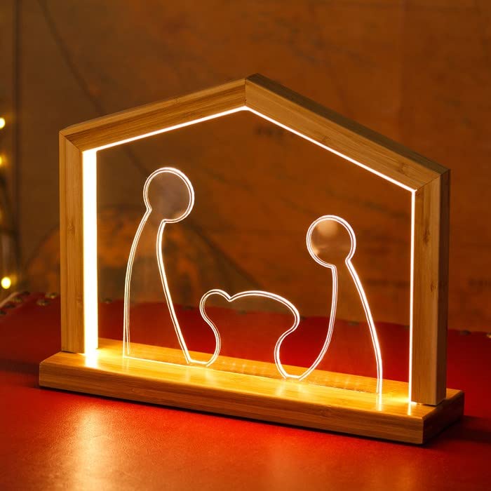 Nativita plexi in legno naturale 23cm