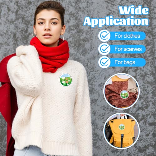 60PCS 3 Inch Clear Button Pins, Acrylic Blank Round Photo Bulk Custom Badge Kit for Picture Badge Make Your Own Buttons Christmas Crafts DIY Supplies4