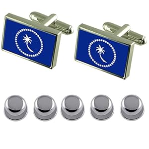 Select Gifts Hemdjurk Studs Chuuk (Truk) Vlag Manchetknopen