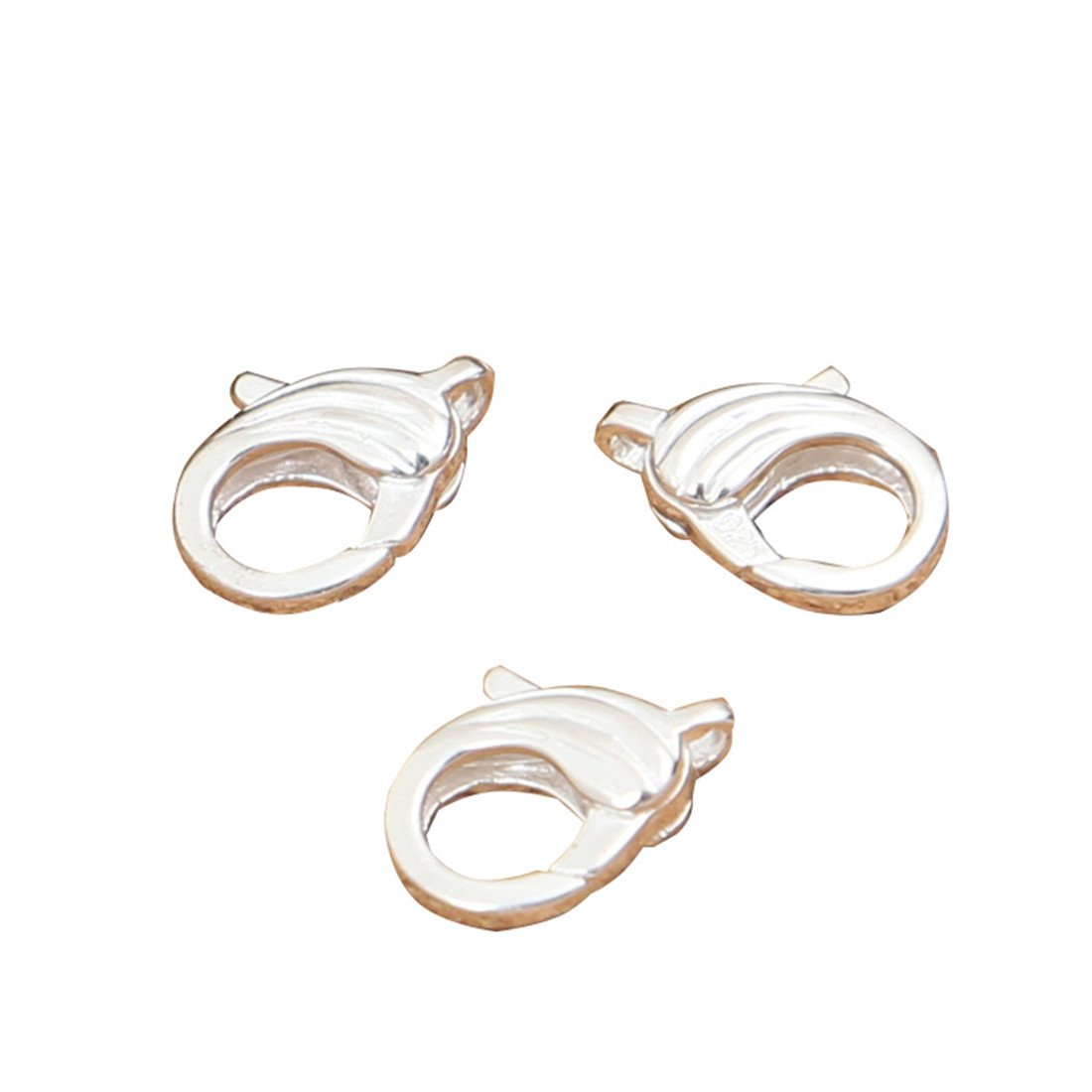 Fermoir mousqueton argent massif trou large pour reparer facilement un collier