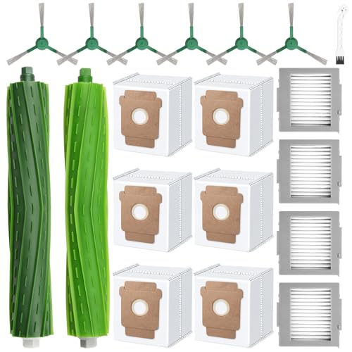 Image of 19 Pcs Accessories Kit Compatible with iRobot Roomba Max 705 Vac /Plus 504 Vac Robot Vacuum, Replacement Parts Include 2 Main Brushes, 6 Dust Bags, 4 Filters, 6 Side Brushes, 1 Cleaning Tool
