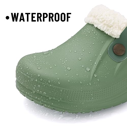 Image of Beslip Fur Lined Clogs for Women & Men Fuzzy Slippers with Memory Foam