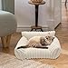 IEUDNS Pet Couch Bed Cat Sofa Bed Modern Decor Comfortable Easy to Clean Sleeping Nonslip Bottom for Kitten Indoor Cats Living Room, White