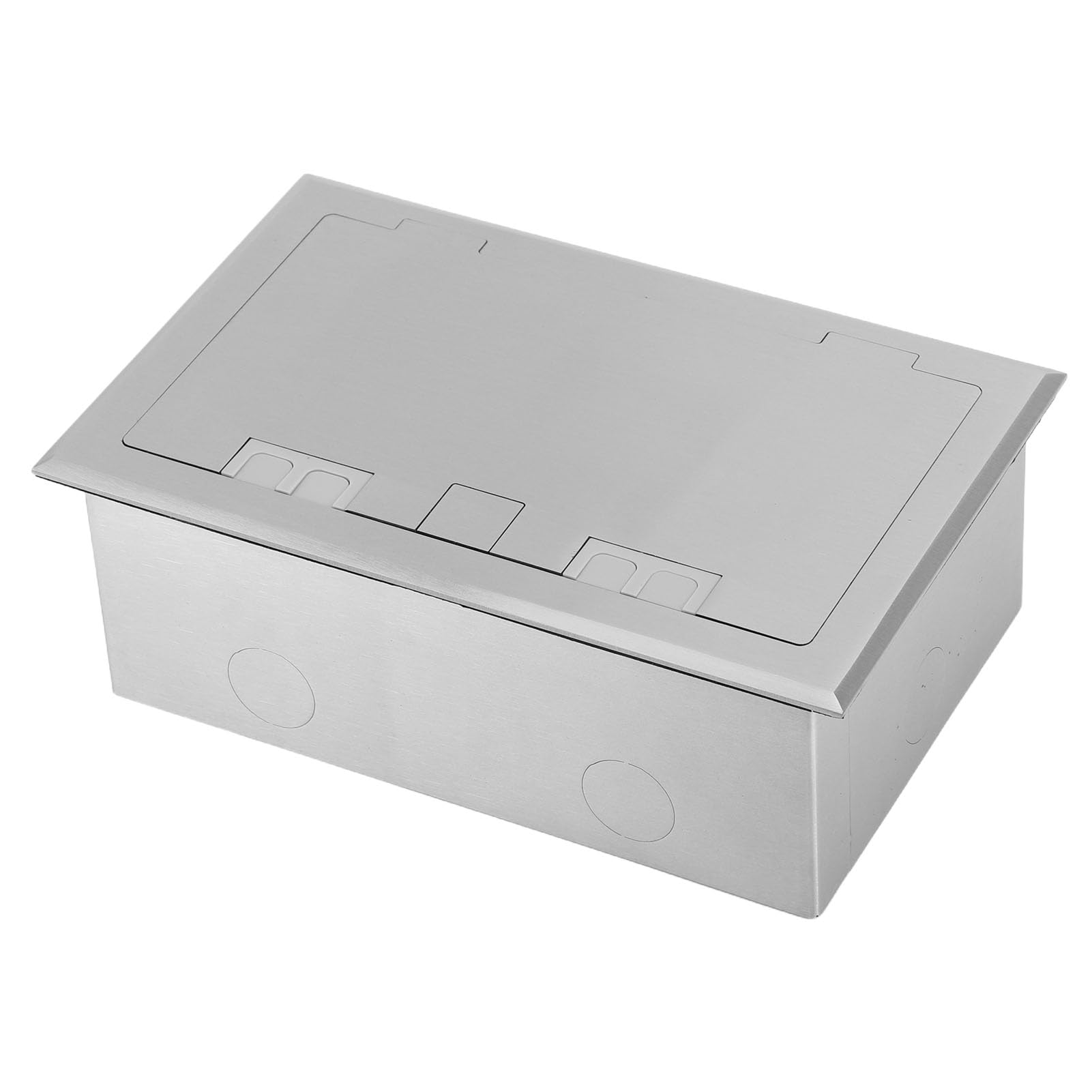 Scatola di Derivazione da Incasso a Pavimento Impermeabile in Acciaio Inossidabile 4KW 16A con 2 Porte USB per Ufficio Domestico 1 Presa 16A Kit Presa Piatta da Incasso a Prova di Acqua