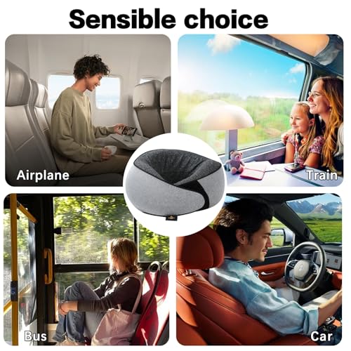 Almohada cervical de espuma de memoria ergonómica gris miniatura 6