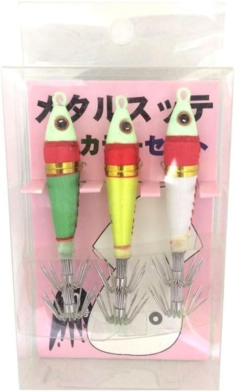 イカ釣り用 メタルスッテ3P 10号３色セット イカ釣り 仕掛け アオリイカ コウイカ ヤリイカ スッテ