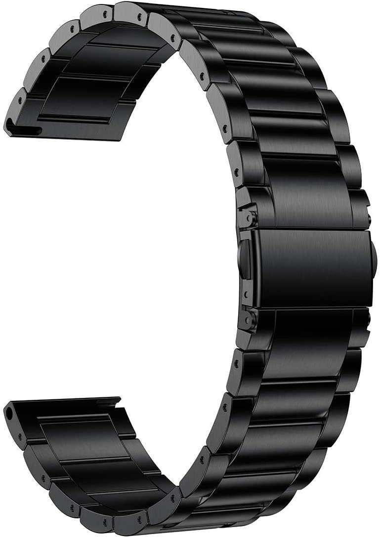 GetTechGo Premium Metal Chain 22mm Strap Compatible With Galaxy Watch 3 45mm/Galaxy 46mm/Gear S3 Frontier,Classic/Amazfit Pace/Huawei GT2 46mm/Honor Magic Watch 2(46mm)& Watches With 22mm Lugs